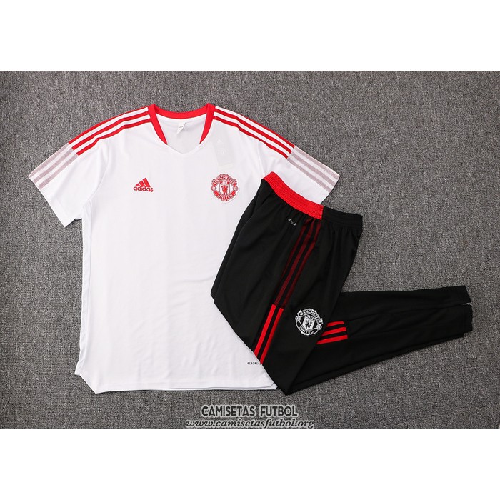 Chandal del Manchester United Manga Corta 2021/2022 Blanco